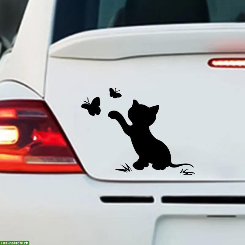 Bild 2: Autoaufkleber Kätzchen 16x12 cm Fahrzeugaufkleber Katze