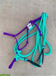Bild 1: Knotenhalfter mit Mecate Z&#252;gel, Med PONY, Made in USA!
