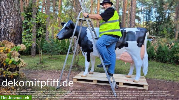 Deko Kuh lebensgroß zum aufsitzen belastbar bis 100kg