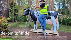 Bild 1: Deko Kuh lebensgro&#223; zum aufsitzen belastbar bis 100kg
