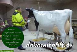 Bild 6: Deko Kuh lebensgro&#223; zum aufsitzen belastbar bis 100kg
