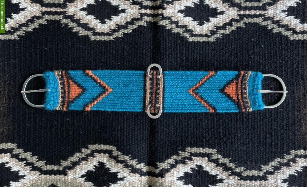 AUSVERKAUF: Selbstgeflochtene Sattelgurte aus Mohair - 30 Zoll