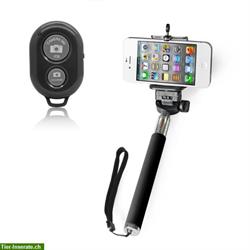 Bild 2: iProtect 2in1 Set Selfie Stange Handstativ Selbstausl&#246;ser iPhone Android