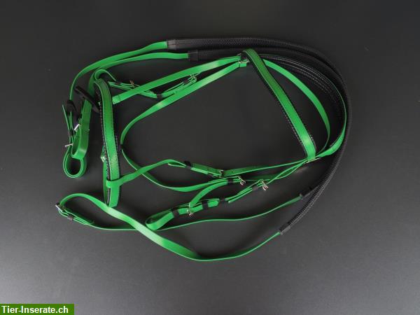 Neuer Kunststoff Pferdezaum | wiesengrün