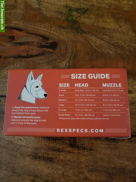 Bild 3: REX Specs Hundebrille in Grösse S