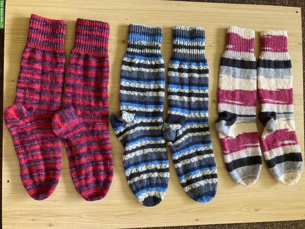 Warme handgestrickte Socken, verschiedene Farben & Grössen