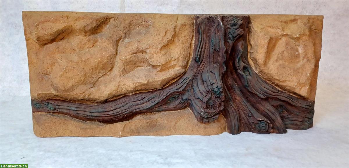3D Terrarium Rückwand mit Naturstein beschichtet