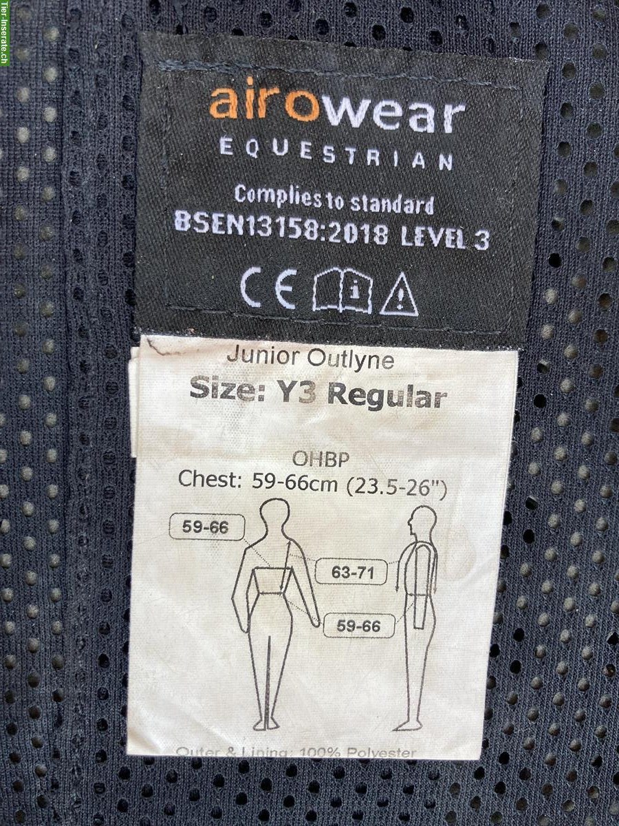 Bild 3: Aerowear Reitweste, Grösse Y3 Regular, gebraucht