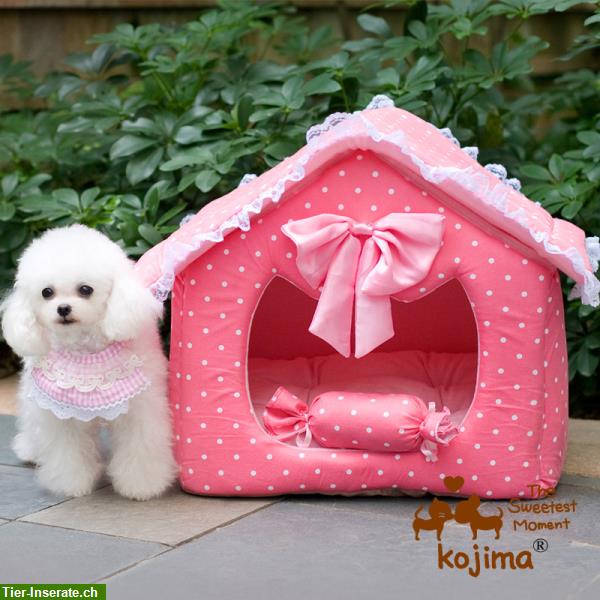 Bild 2: Pink Designer Katzenbett Katzenhaus Katzen Haus Schlafplatz NEU