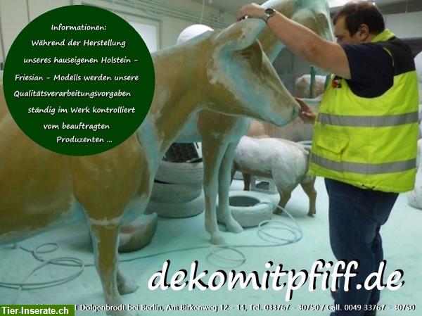 Bild 9: Deko Kuh Friesian Holstein, lebensgroß als Melkkuh mit 19 Liter Tank