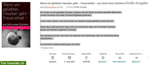 Wenn ein geliebtes Haustier geht - Trauerarbeit, Tod eines Tieres