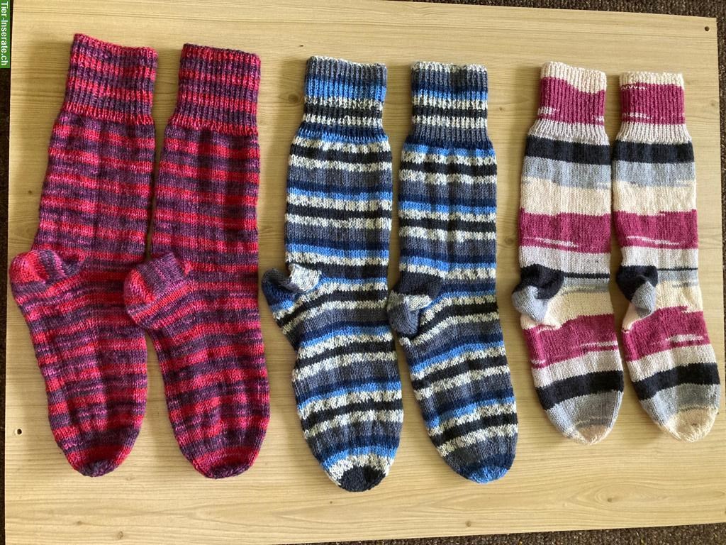 Warme handgestrickte Socken, verschiedene Farben & Grössen