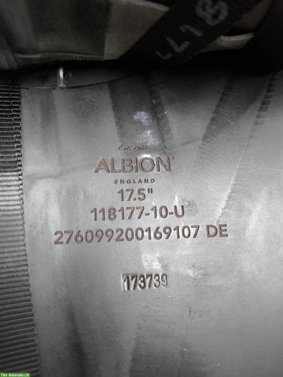 Bild 5: Schwarzer Dressursattel Albion Tomax BTS, 17,5 Zoll