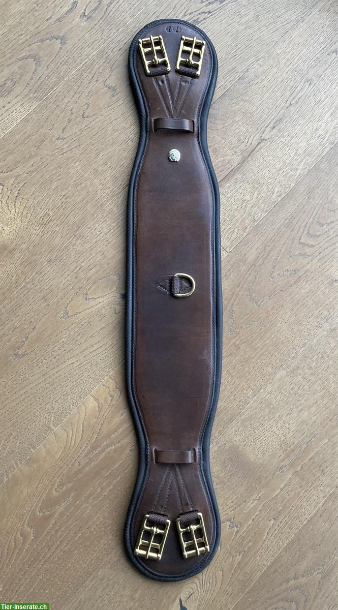 Sommer Sattel-/Kurzgurt aus Leder, Länge 70cm