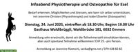 Infoabend Physiotherapie und Osteopathie für Esel