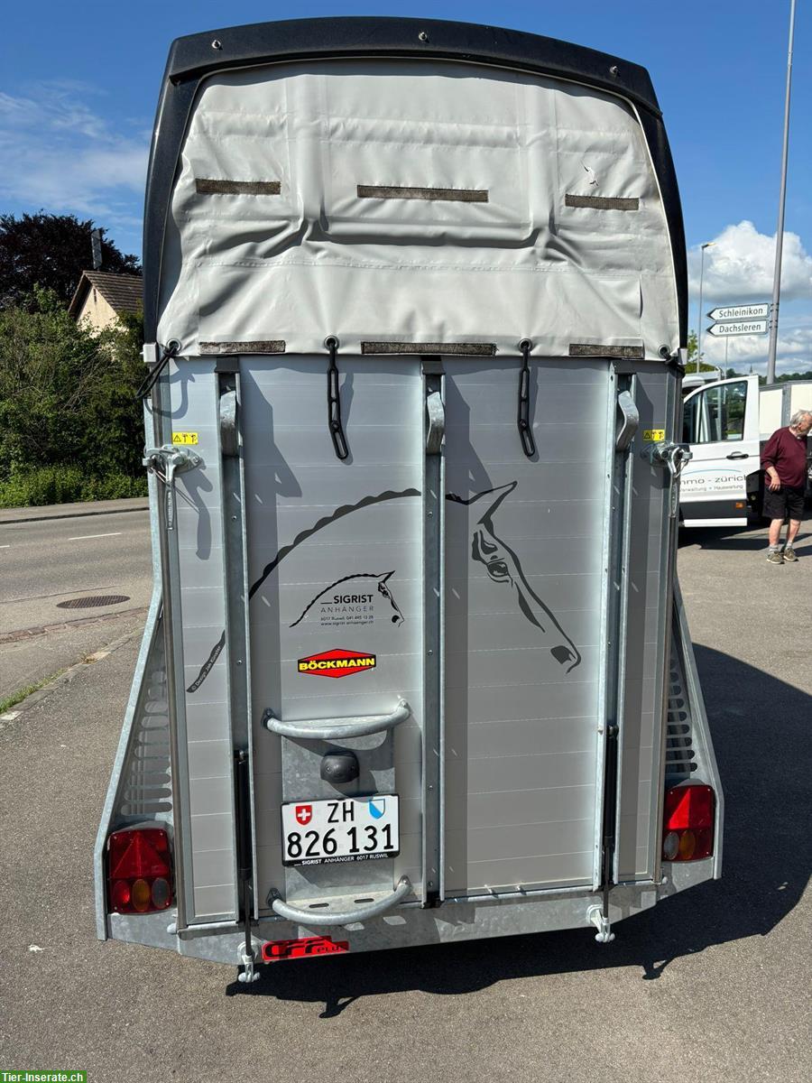 Bild 3: 1.5er Pferde-/Sachentransportanhänger Böckmann Alu