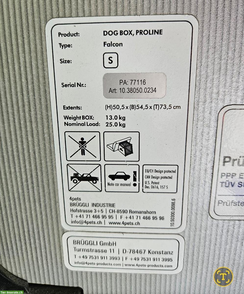 Bild 3: Hundebox von Swiss Pet, Grösse S, Typ Facon