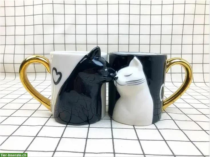Keramisches Katzen Tassenset, neu und originalverpackt