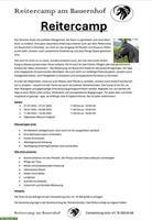 Reitercamp am Bauernhof für jede Altersklasse