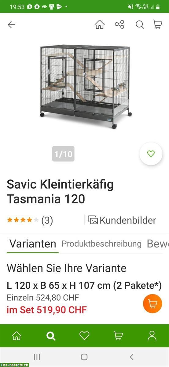 Bild 2: Grosser Savic Kleintierkäfig Tasmania 120 auf Rädern