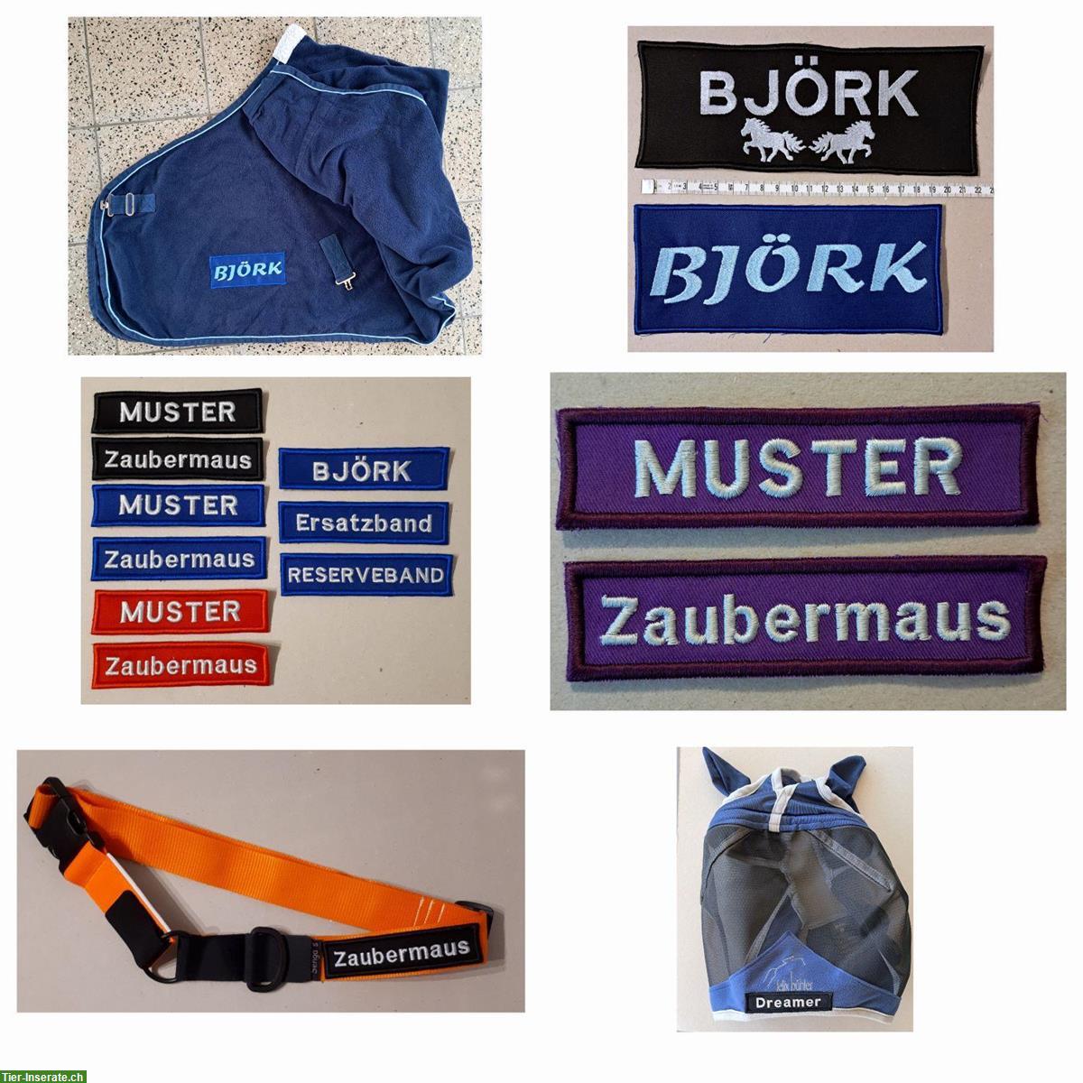 Edle Stickerei-Abzeichen zur Beschriftung von Pferdeartikeln