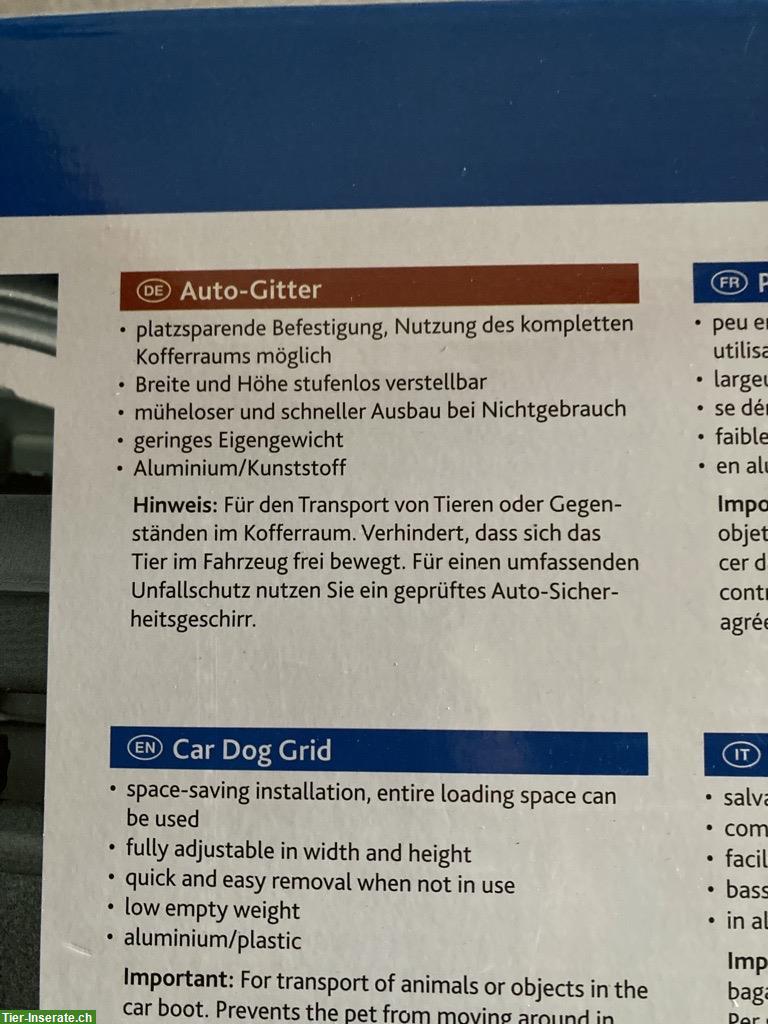 Bild 3: ALU Abtrenngitter Autotransport, schützt Mensch & Tier