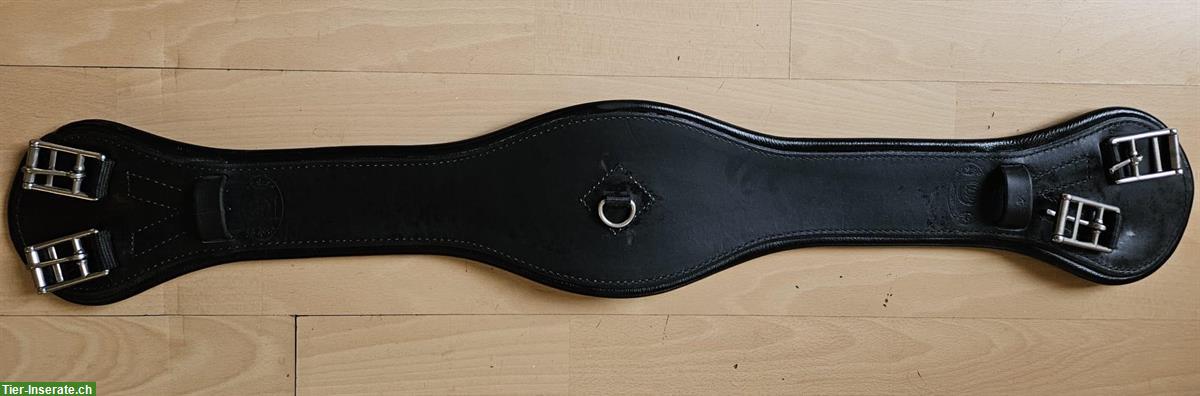 Deuber Leder Kurzgurt, Länge 85cm, schwarz