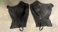Leder Chaps Schwarz, Grösse 44/38