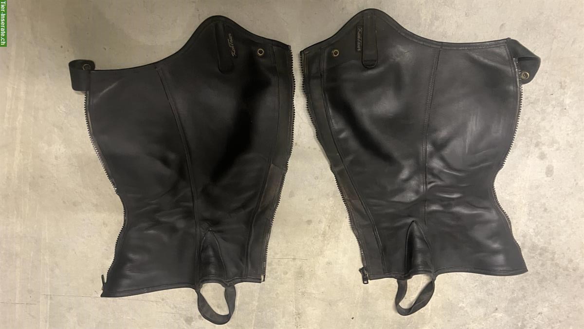 Bild 2: Leder Chaps Schwarz, Grösse 44/38