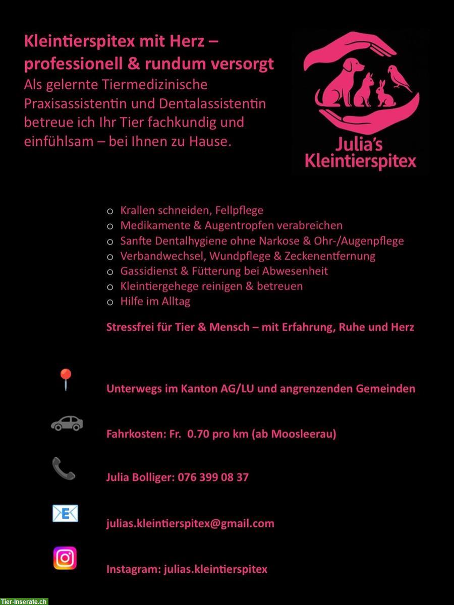 Julia's Kleintierspitex | Kanton AG/LU und angrenzende Gemeinden