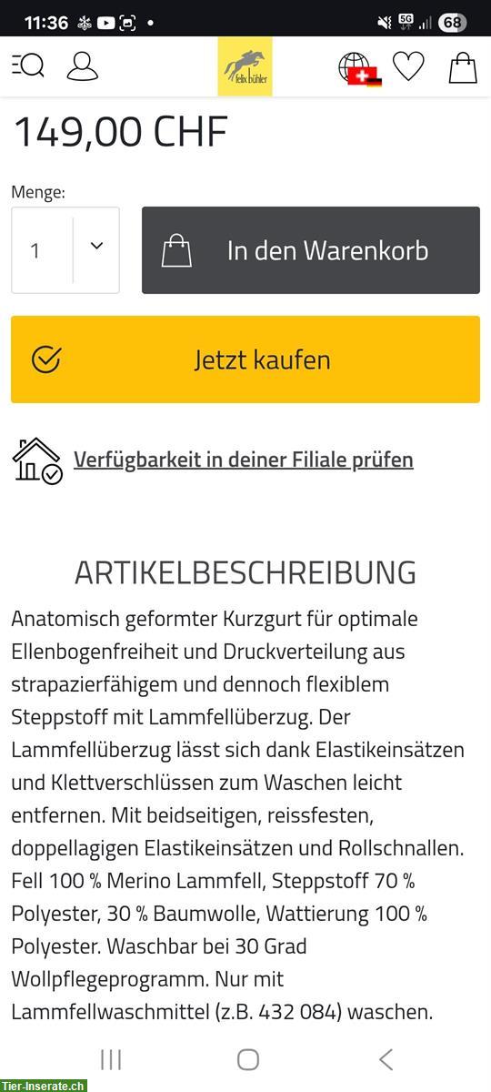Bild 5: Neuwertiger Lammfell-Kurzgurt 50cm zu verkaufen