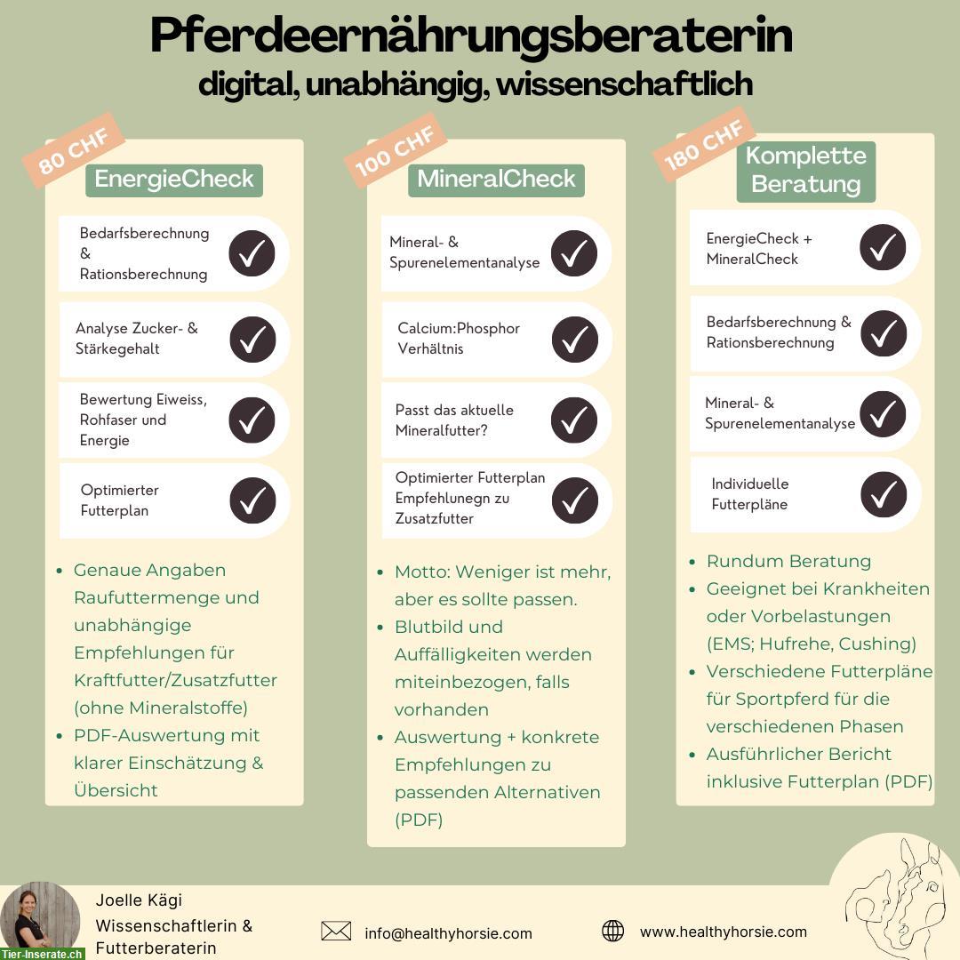 Unabhängige Futterberaterin / Rationsberechnung / Mineralfutteranalyse