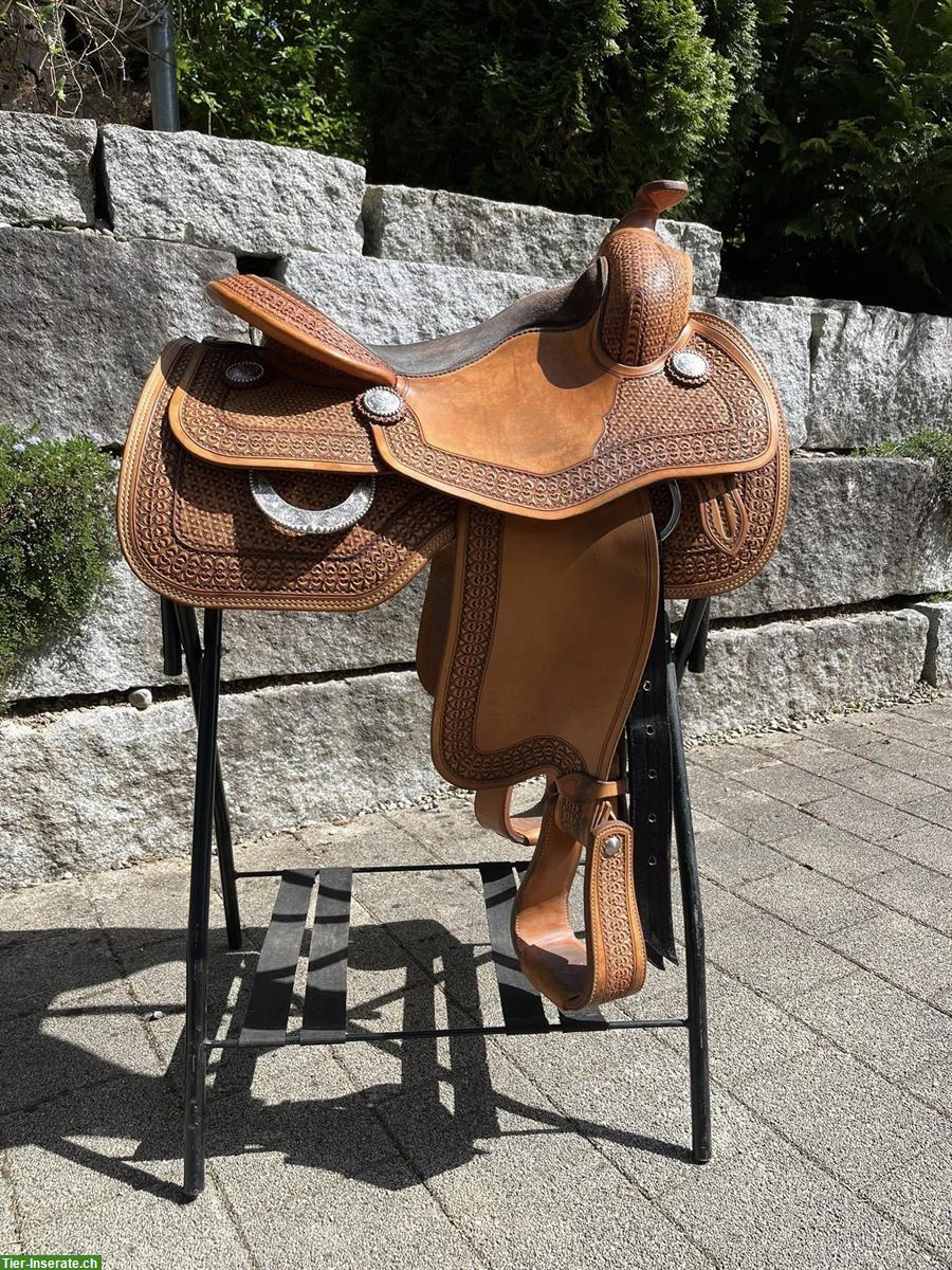 Bild 2: Westernsattel, 15 Zoll, Silberbeschläge, Umbau 2er Sitz