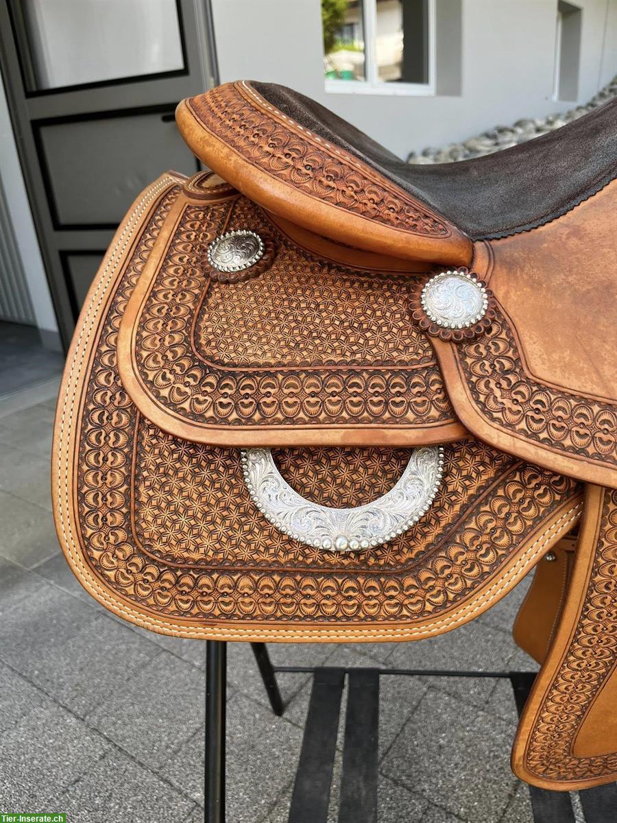 Bild 3: Westernsattel, 15 Zoll, Silberbeschläge, Umbau 2er Sitz
