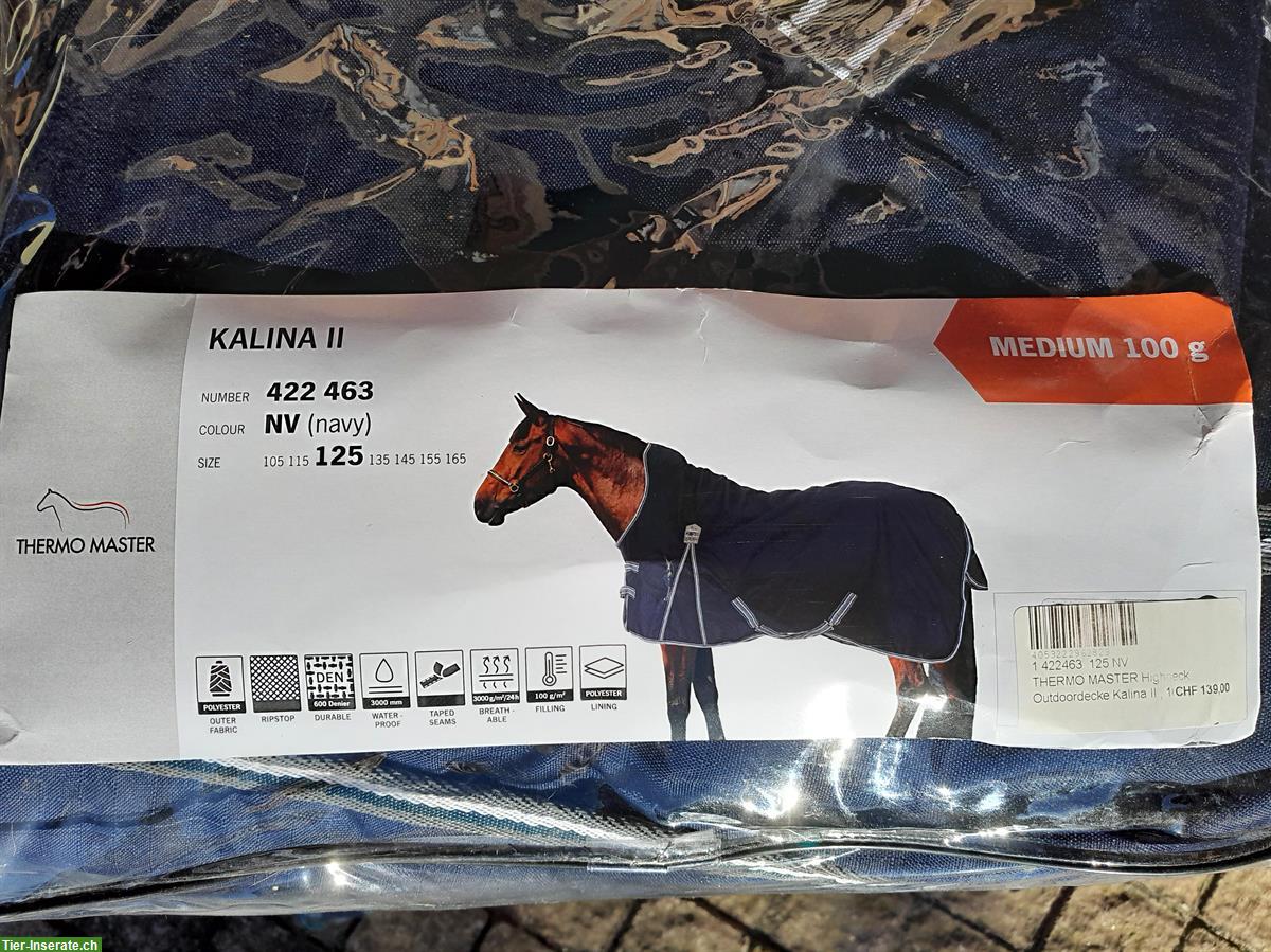 NEU: Pferdedecke Outdoor, 125cm, 100g, mit Brusterweiterung