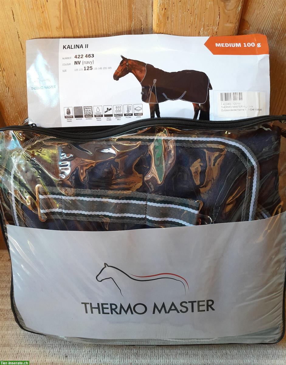 Bild 4: NEU: Pferdedecke Outdoor, 125cm, 100g, mit Brusterweiterung