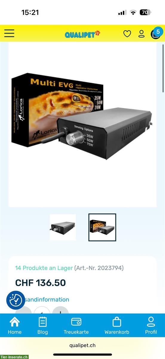 Bild 3: UVA-/UVB-Lampe mit Vorschaltgerät zu verkaufen