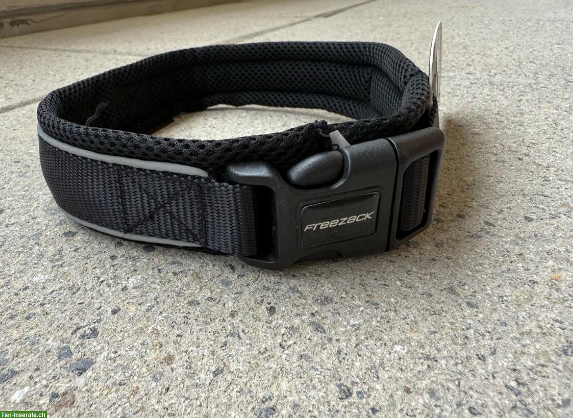 Schwarzes Hundehalsband, XXL 55-60cm / Breite 25mm