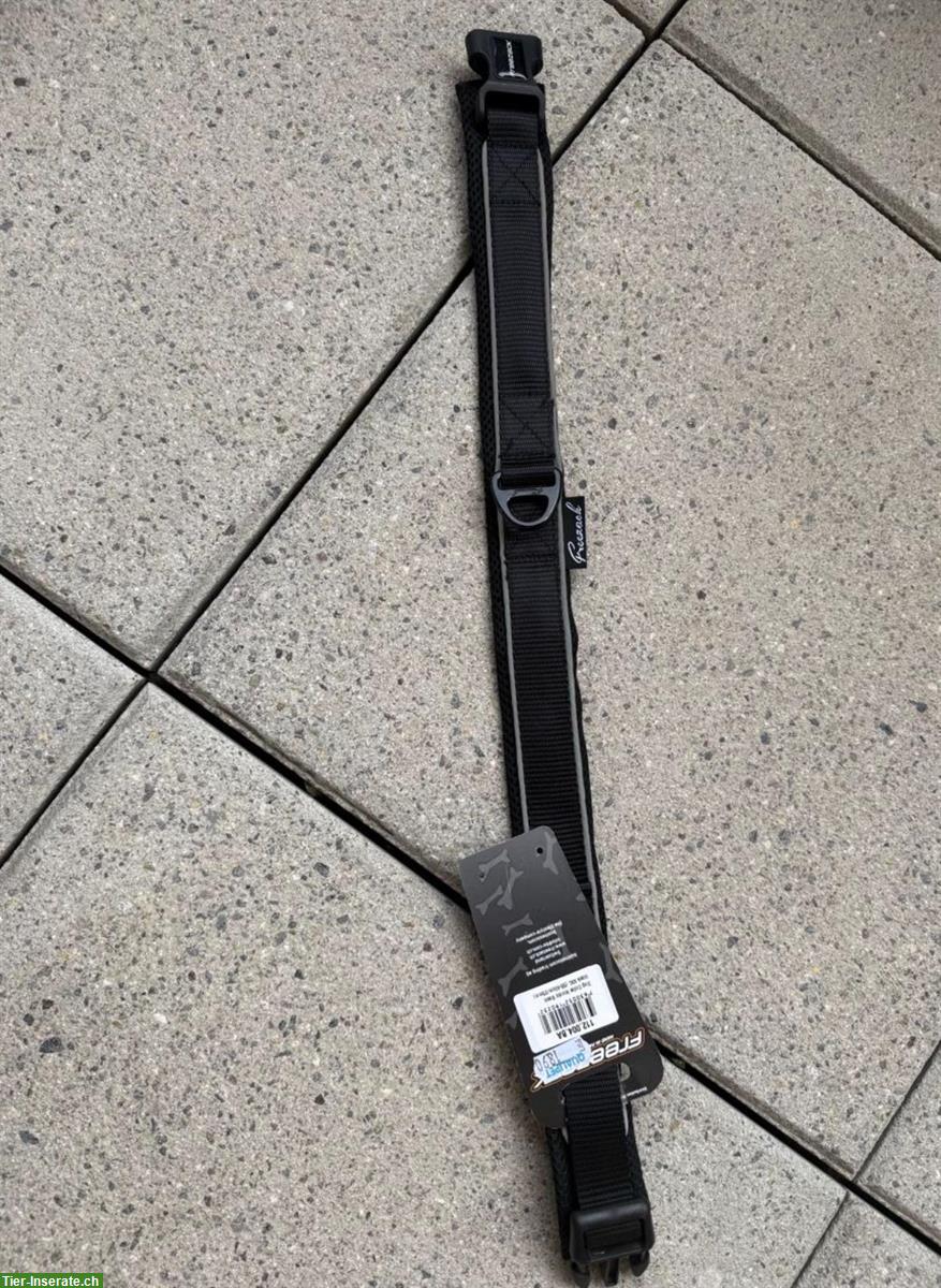 Bild 5: Schwarzes Hundehalsband, XXL 55-60cm / Breite 25mm