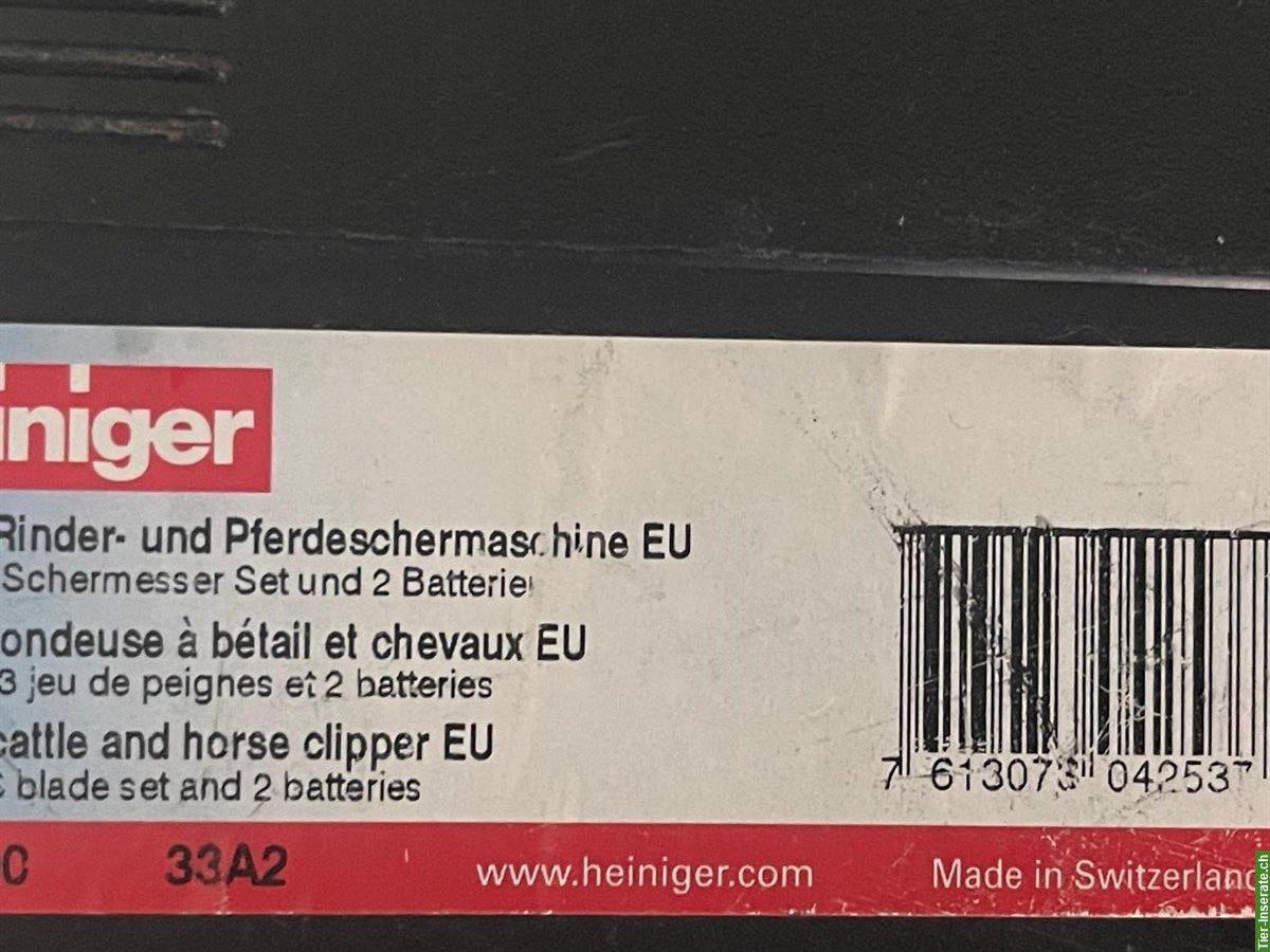 Bild 10: Heiniger Rinder- und Pferdeschermaschine sowie Kleintierschermaschine