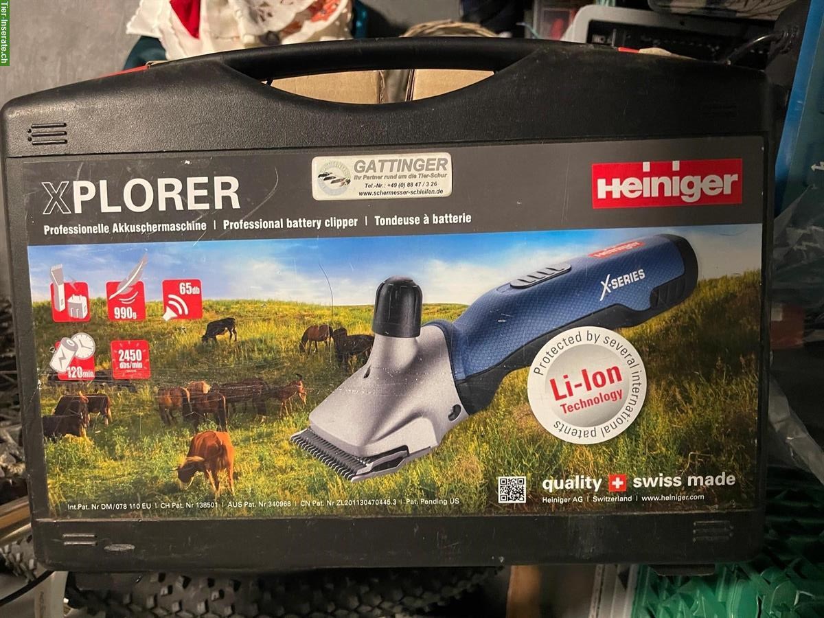 Bild 2: Heiniger Rinder- und Pferdeschermaschine sowie Kleintierschermaschine