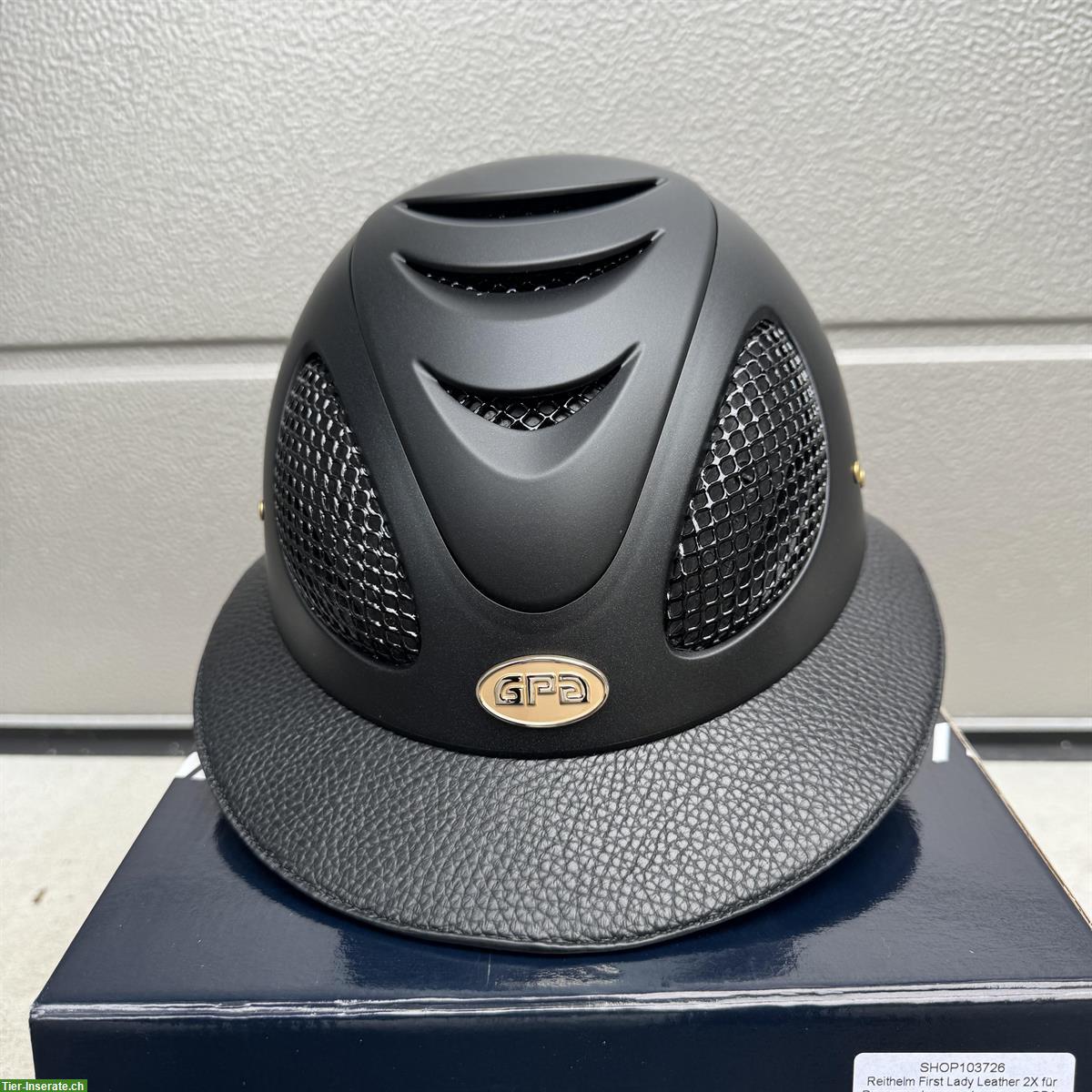 Bild 2: GPA First Lady Leather 2X Reithelm - neu, ungetragen!