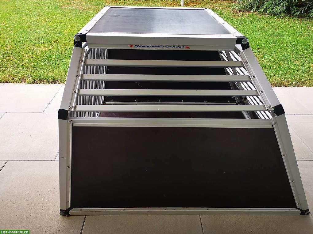 Bild 5: Doppelhundebox aus Alu mit Fluchttür zu verkaufen