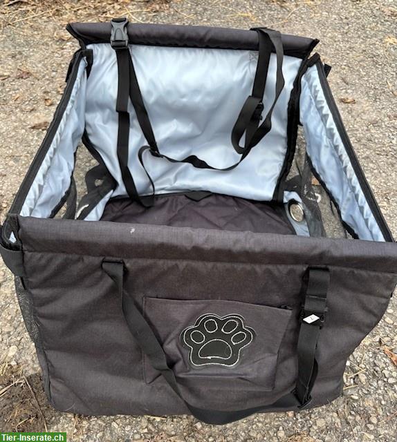 Hundebox für Autorücksitz, faltbare Stoffbox