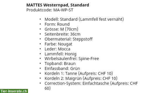 Bild 3: Deuber & Partner Westernsattel mit Pad, kaum gebraucht