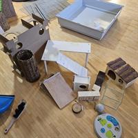 Ferplast Nagerkäfig (doppelstöckig) mit viel Zubehör