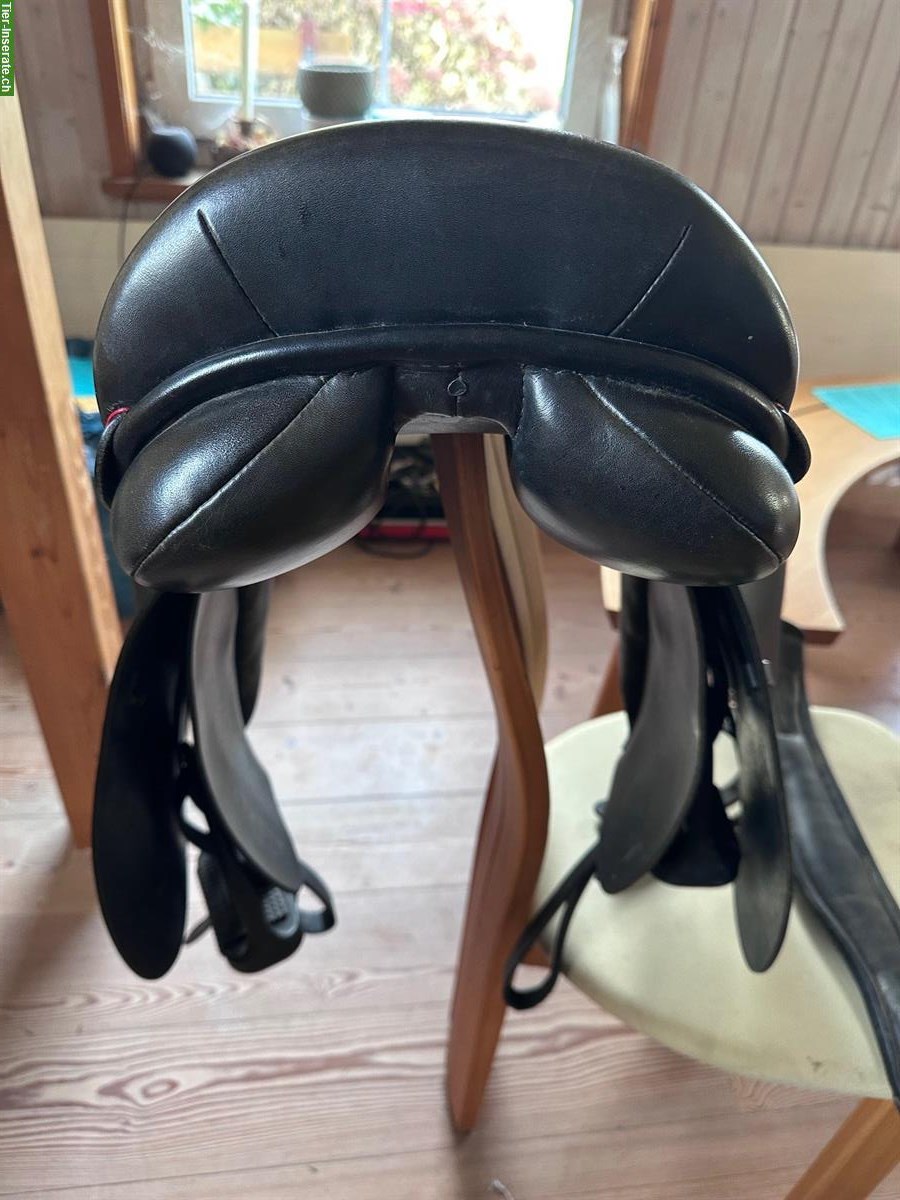 Bild 3: Hilbar 17" Sattel mit Schwung sowie Wollfüllung
