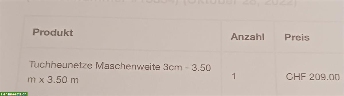 Equisana Tuch-Heunetz für Rundballen zu verkaufen