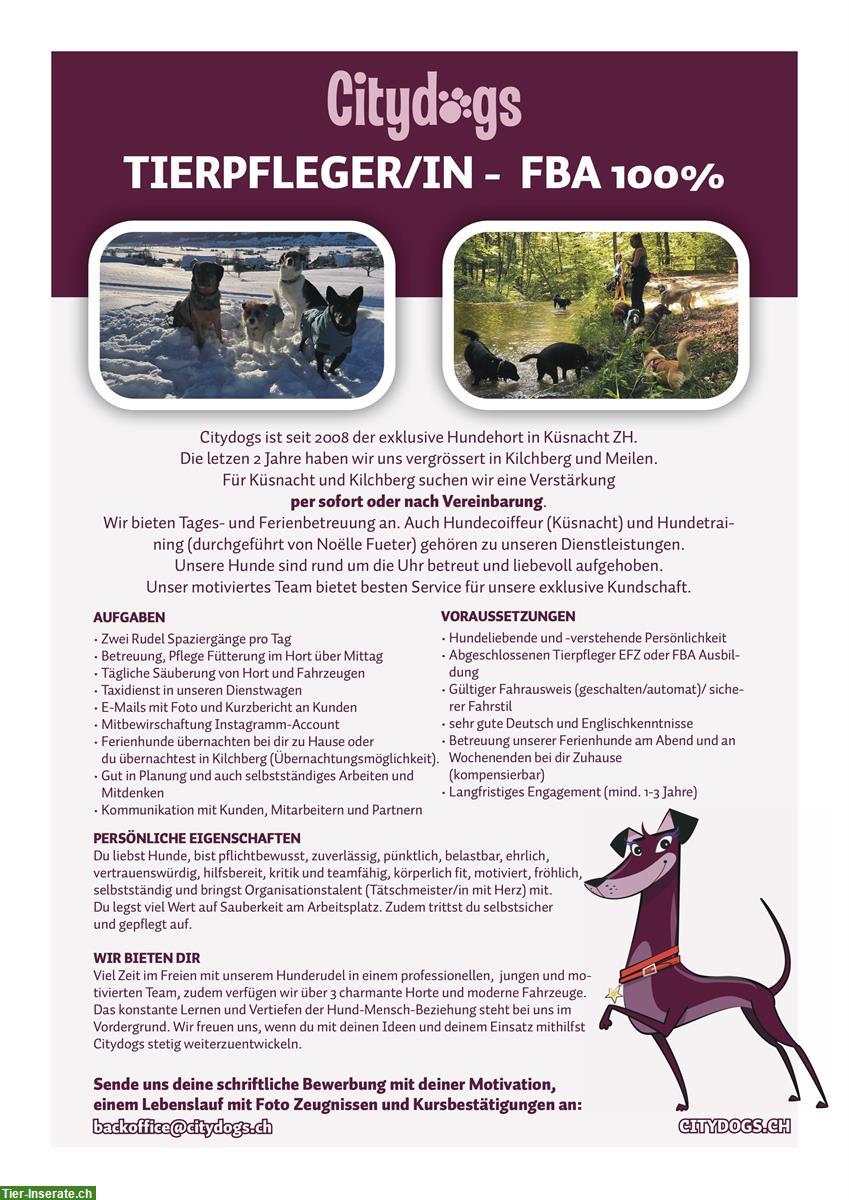 Tierpfleger/in EFZ oder FBA Ausbildung 100%, Zürich