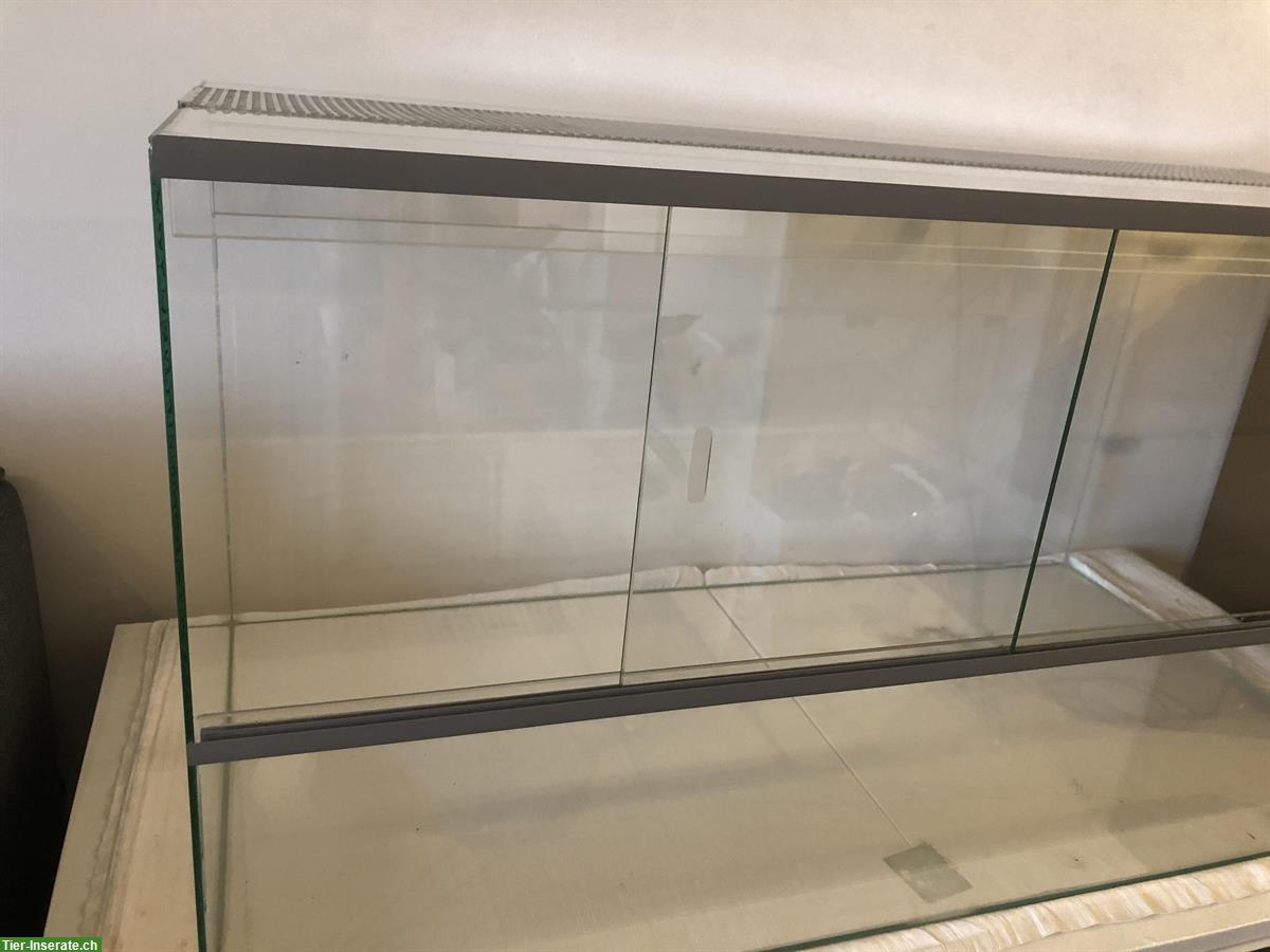 Bild 2: Glasterrarium 100x50x50cm mit Schiebetüren und Zubehör